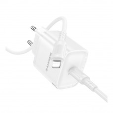 Сетевое Зарядное Устройство Borofone BA84A 1USB-C PD/QC 30W+Type-C to Lightning