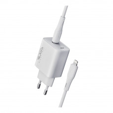 Мережевий Зарядний Пристрій Ridea RW-20125 Rapid Pro 1USB-C QC/PD 20W+Type-C to Lightning