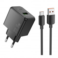 Мережевий Зарядний Пристрій Hoco CS17A 1USB Multi-Protocol 22.5W+USB to Type-C