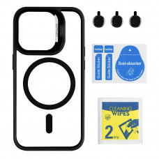 Чехол TPU+PC+Metal Stand Case with MagSafe and Camera Lenses для iPhone 13 Pro