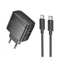 Мережевий Зарядний Пристрій Hoco CS63A 1USB/1USB-C PD65W/QC GAN+Type-C to Type-C