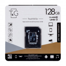 Карта Пам'яті  T&amp;G MicroSDXC 128gb UHS-3 10 Class &amp; Adapter