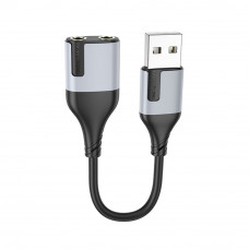Переходник Borofone BV19 Creator 2-in-1 USB to 3.5mm