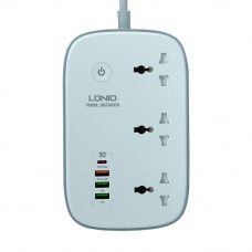 Сетевой Удлинитель LDNIO SCW3451 3 ports / PD / 3USB / 1 QC 3.0 / 1 Type-C / WiFi