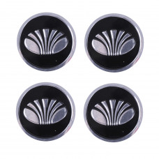 Наклейка на ковпаки DAEWOO (60мм) чорна (4шт)