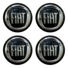 Наклейка на ковпаки FIAT (60мм) чорна (4шт)