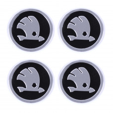 Наклейка на ковпаки SKODA (60мм) чорна NEW LOGO(4шт)