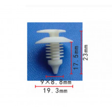 Кліпси C0458 обшивка дверей, молдинг Audi VW 175867299 Renault 8934201681 ( уп. 100 шт.)
