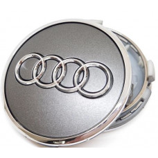 Ковпачки на титани "Audi" (69/56мм) графіт (4B0601170А)
