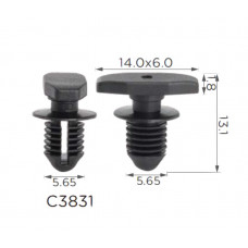 Кліпси C3831 кріплення ущільнювальноЇ гумки капота,VW,SEAT (3D0823717) (уп.100шт)