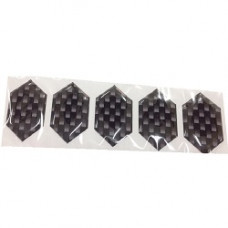 Наліпка силіконова "СОТИ" Карбон 2,5х12 см (5шт/уп.)