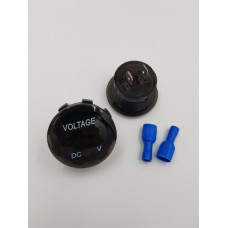 Вольтметр 12-24V червоний дисплей на різьбленні, 28*31*36 мм V-2 28red