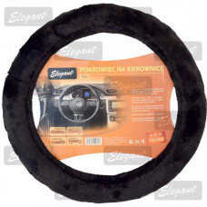 Чохол на кермо "M" (37-38см) чорний - Хутряний "Elegant"105445