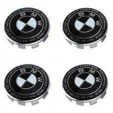 Ковпачки на титани "BMW" (68/65мм) чорний (3613 6783536) M-POWER