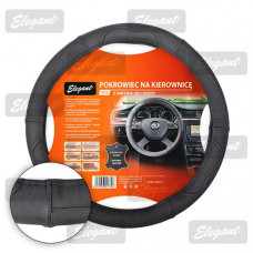 Чохол на кермо шкіра "L" (39-40см) чорний Elegant 105652 (30шт/ящ)