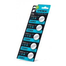 Батарейка CR2025 2x2.5 "VIDEX" (1блістер-5шт)