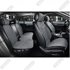 Накидки сидінь з вентиляцією алькантара "Elegant" PARMA Сіро Темні Повний комплект (700 718)