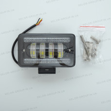 Фара-LED Прямокутник 60W(15W*4) 10-30V 150*90*65mm Ближнє/Flood PREMIUM+ДХО+Лінза 04-60W 3 989(1шт