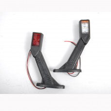 Габарит "ріжки" косий 19см 12/24v червоний+білий+жовтий 2+2+4LED YP-144 (2шт)