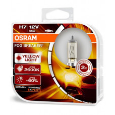Лампа 12V H4 60/55W 2600K +60% FOG BREAKER "Osram" (Box-2шт) (62193FBR-BOX) Жовте Світло АКЦІЯ