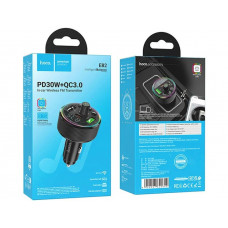 Модулятор Bluetooth "E82" "HOCO" PD30W+QC3.0 - Black