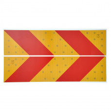 Табличка світло-відбивна 14х56см "Негабаритний вантаж" (2шт) - Коса металева.основа- 2сорт E37