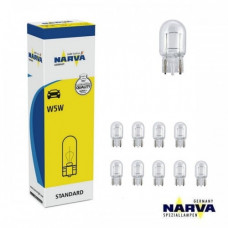 Лампа 24V (бесцок.) W5W "Narva" (17197) (уп.10шт)