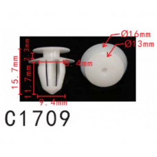 Кліпси C1709 обшивка дверей, молдинг HONDA, ACURA (91560-S5H-003, 91560S5H003 91560-S04-003)( уп.100