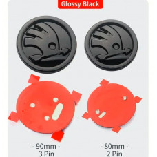 Емблема "Skoda" 80мм Octavia Tour A5.A7,Fabia,Rapid,Superb зад 5JD853621A Антихром