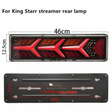 Задній ліхтар Прямокутний 12/24V (460*130*25мм) LED-78 (Ламборджіні) з ПРОВОДОМ (2шт/уп)