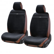 Накидки сидінь алькантара "Elegant" NAPOLI Чорний Передні (700 216) (10шт./ящ.)
