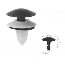 Кліпси C3706 молдинг / заднє крило / решітка радіаторна BMW (51717048316) ( уп. 100 шт.)