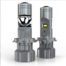 Лампа LED Міні Лінзи D25мм H4 110W/13000LM/6000K 7035+7535 Module9-36VCanbus F40Mini +350%