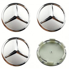 Ковпачки на титани "Mercedes" (60/56мм) сірі