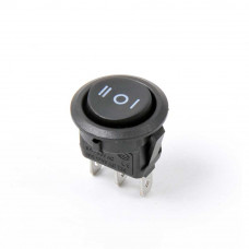 Клавіша №103-8/С чорна кругла 3 положення On Off On Універсал