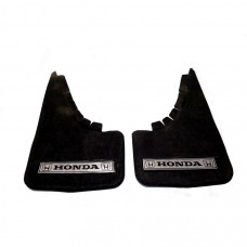 Бризковики малі "Honda" Серебренн. напис, м'яка структурна гума "Mud-Flaps" (2шт)