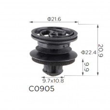 Кліпси C0905 обшивки дверей VW, AUDI, SEAT, SKODA, PORSCHE (3B0868243, 15681) ( уп. 100 шт)
