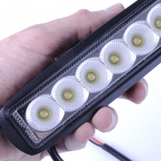 Фара-LED Прямокутник 18W 158*47*50mm (3W*6) 10-30V Ближнє/Flood 1320Lm "Brevia" 10611FX1