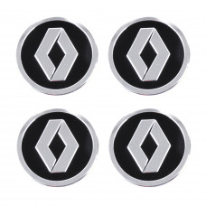 Наклейка на ковпаки RENAULT (60мм) чорна (4шт)