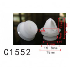 Кліпси C1552 обшивка дверей,молдинг PEUGEOT,CITROEN,OPEL,NISSAN,DACIA, FIAT, LANCIA, RENAULT( уп.100