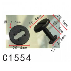 Кліпси C1554 Утримувач килимового покриття BMW (51478116564,51472499935,51478183031) (уп.100шт)