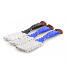 Щітка ручна для детейлінгу XC135 2в1 (натуральний ворс та мікрофібра) DM-136