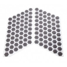 Наліпка силіконова "СОТИ" Карбон 29,5х14 см (2 х54шт) на Бак мотоцикла (2шт/уп.)