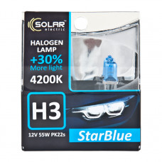 Лампа 12V H3 55W 4200K StarBlue "Solar" (Box-2шт) (1243S2)