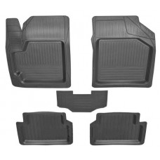 Килимки салона Daewoo Lanos   Aveo   Lacetti 5шт коритом + перемичка "РТІ"