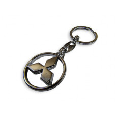 Брелок для ключів Mitsubishi метал/хром