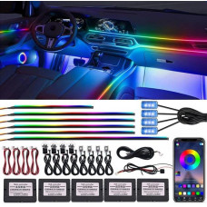 Підсвічування салону RGB Ambient light 12V (набір 14 в 1) Bluetooth