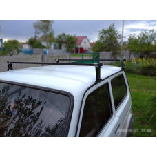 Багажник на водосток - 140см - Кенгуру - UNI - Сталева квадр. поперечка (НИВА, Волга тощо)