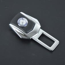 Заглушка ременя безпеки метал "Mercedes" (1шт) цинк.сплав + шкіра (тип №2)