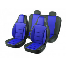 Чохли "PILOT" Lanos шкір.зам + тканина синя